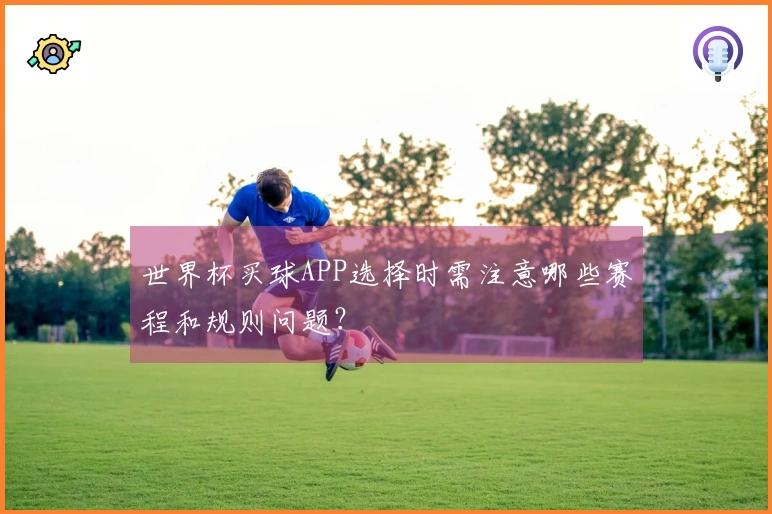 世界杯买球APP选择时需注意哪些赛程和规则问题？