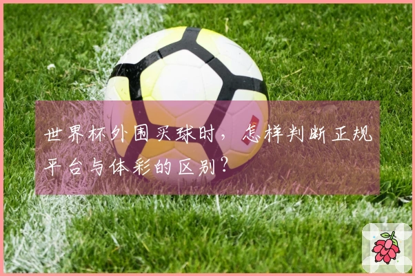 世界杯外围买球时，怎样判断正规平台与体彩的区别？
